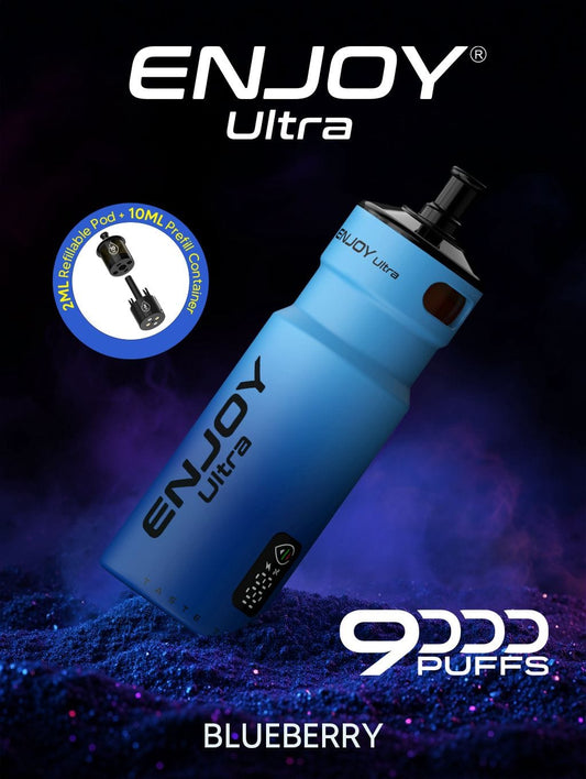 Enjoy Ultra 9K Prefilled Kit - Box Of 5 - Blueberry | Wholesale UK