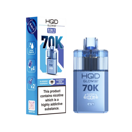 HQD Glow Air 70K Prefilled Pod Kit - Box of 5