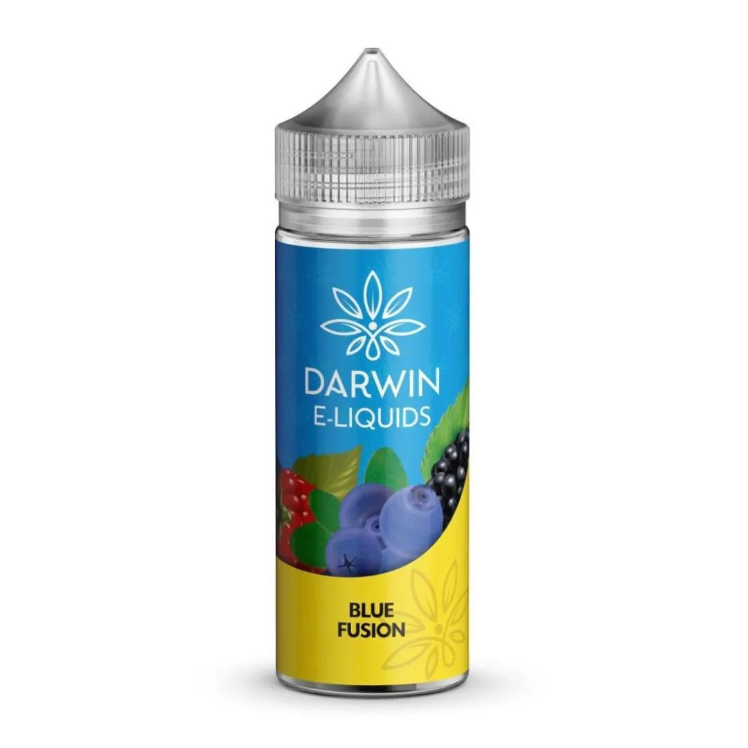 Blue Fusion shortfill by Darwin vape juice bottle
