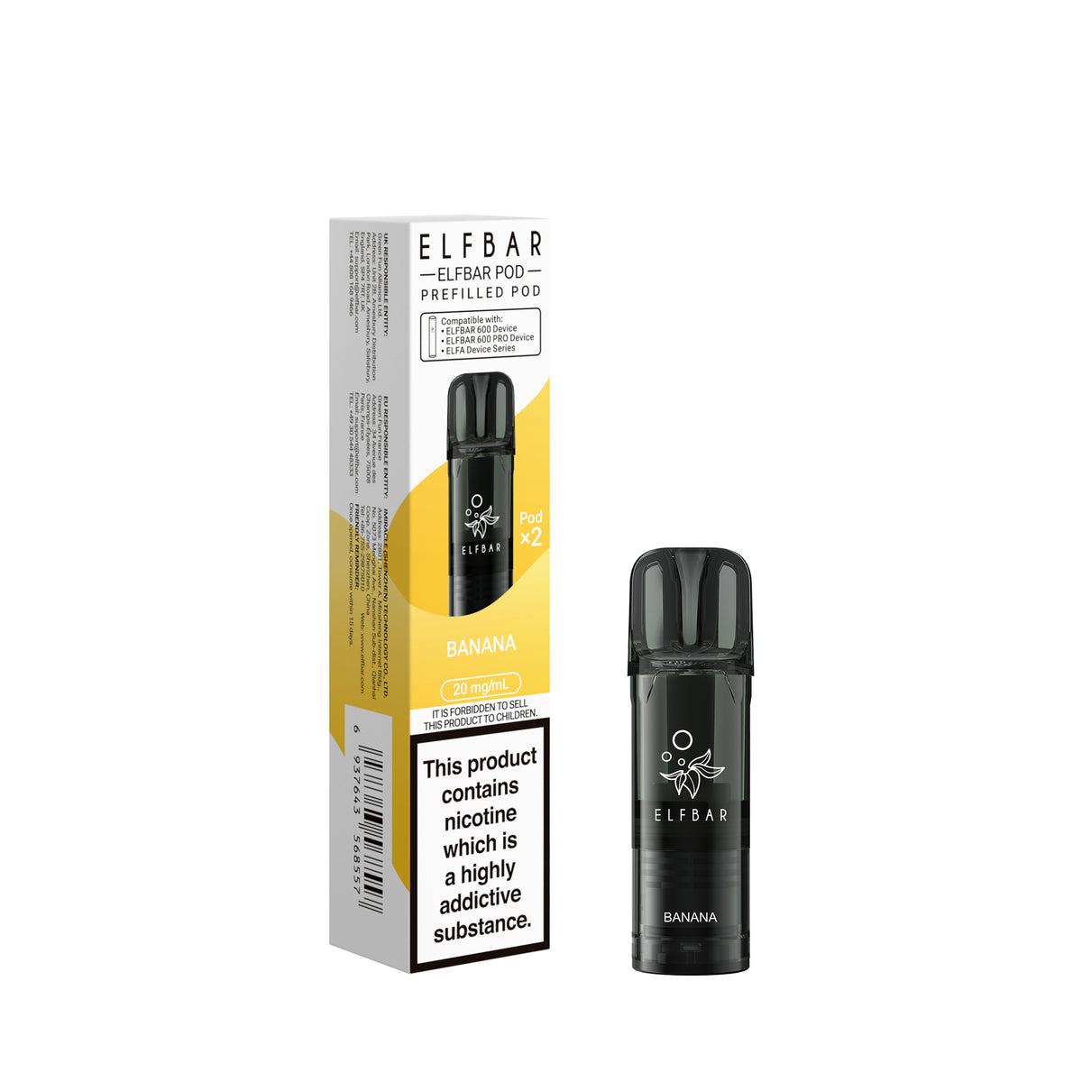 Elf Bar 600 Prefilled Pods (Pack of 2) - Box of 10