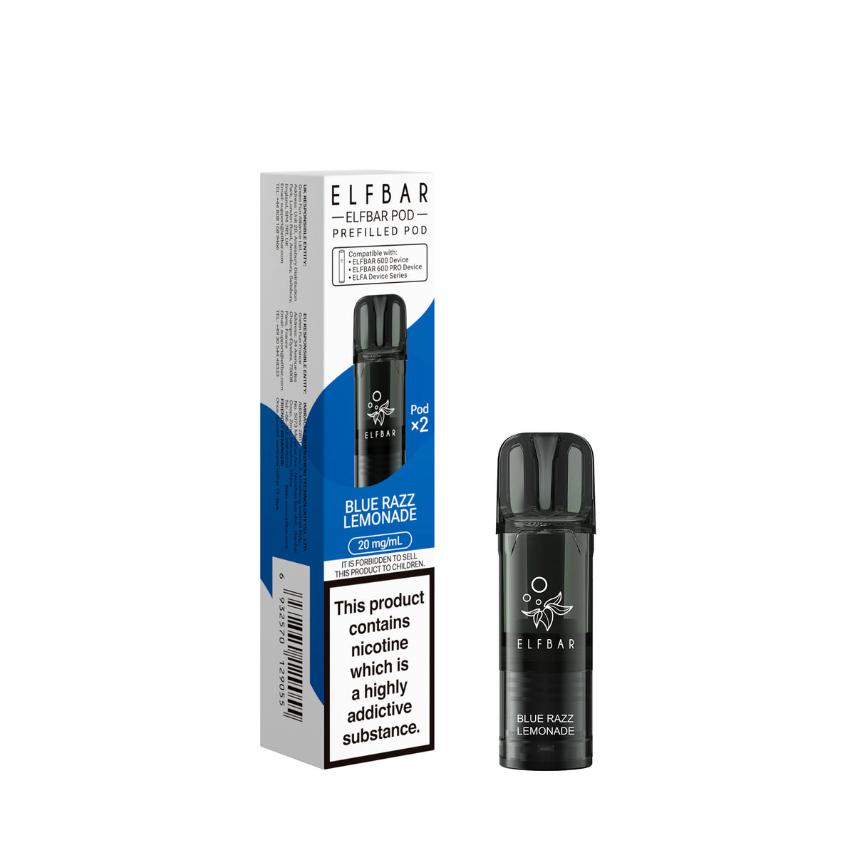 Elf Bar 600 Prefilled Pods (Pack of 2) - Box of 10
