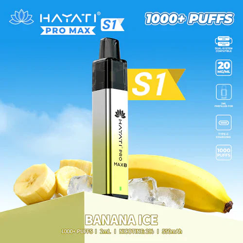 Hayati Pro Max+ S1 1000 Puffs Prefilled Kit - Box of 10