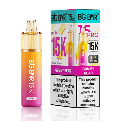 Big Bar Pro 15K Puffs Prefilled Pod Kit - Box of 5 - Gummy Bear | Wholesale UK