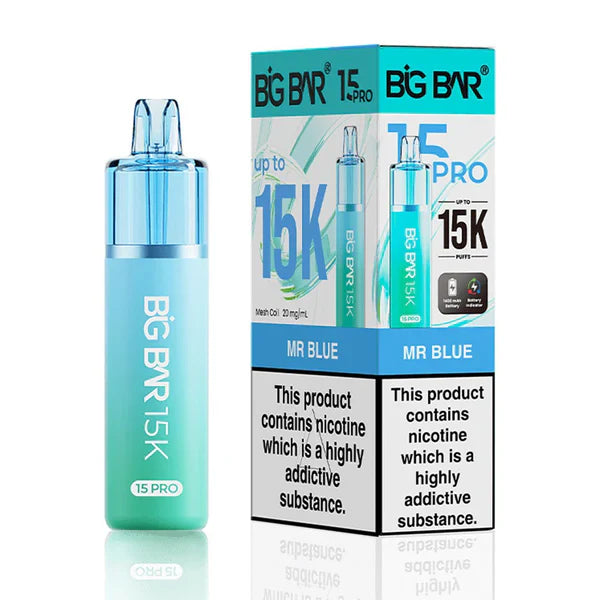 Big Bar Pro 15K Puffs Prefilled Pod Kit - Box of 5 - Mr Blue | Wholesale UK