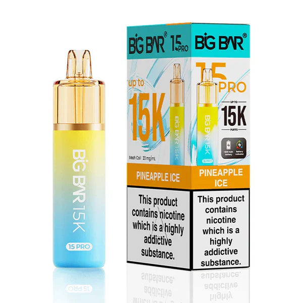 Big Bar Pro 15K Puffs Prefilled Pod Kit - Box of 5 - Pineapple Ice | Wholesale UK