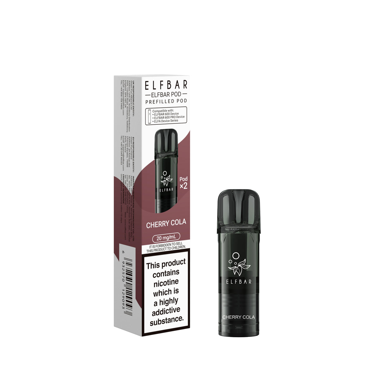 Elf Bar 600 Prefilled Pods (Pack of 2) - Box of 10