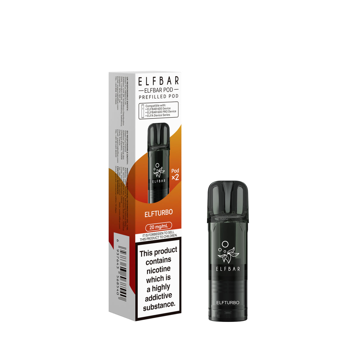 Elf Bar 600 Prefilled Pods (Pack of 2) - Box of 10