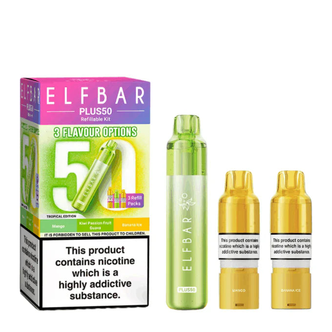 Elf Bar Plus 50 Prefilled Pod Kit - Box Of 5
