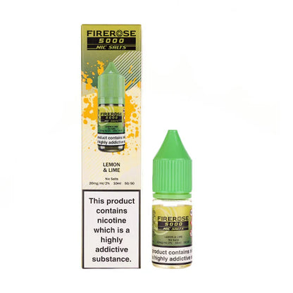 Firerose 5000 10ml Nic Salts E-liquids Box of 10