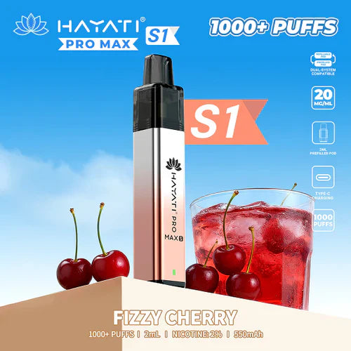 Hayati Pro Max+ S1 1000 Puffs Prefilled Kit - Box of 10