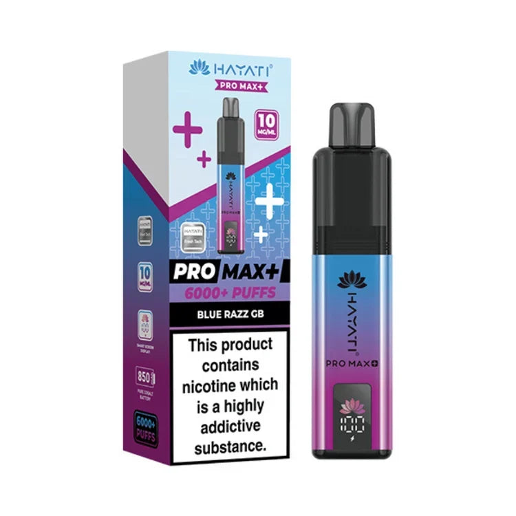 Hayati Pro Max Plus 6000 Puffs Prefilled Kit 10MG - Box of 5