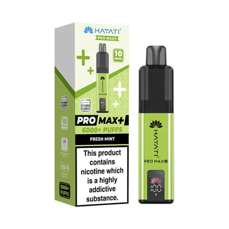 Hayati Pro Max Plus 6000 Puffs Prefilled Kit 10MG - Box of 5