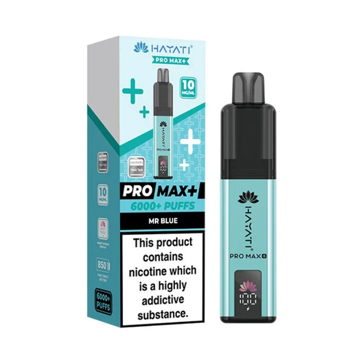 Hayati Pro Max Plus 6000 Puffs Prefilled Kit 10MG - Box of 5