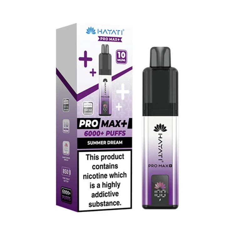 Hayati Pro Max Plus 6000 Puffs Prefilled Kit 10MG - Box of 5