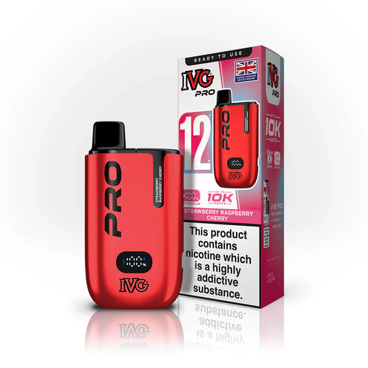 IVG Pro 12 Prefilled Kit - Box Of 5 - Ivgpro12ml Strawberry Raspberry Cherry | Wholesale UK