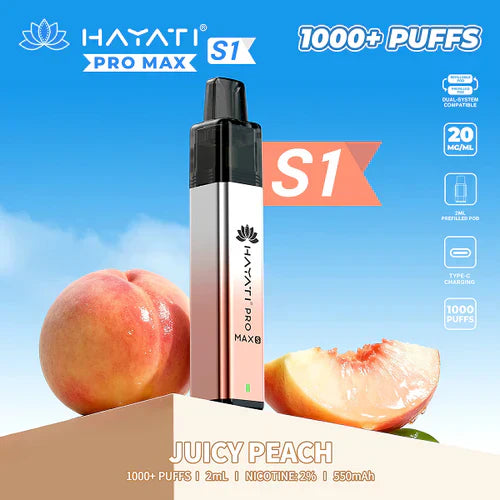 Hayati Pro Max+ S1 1000 Puffs Prefilled Kit - Box of 10