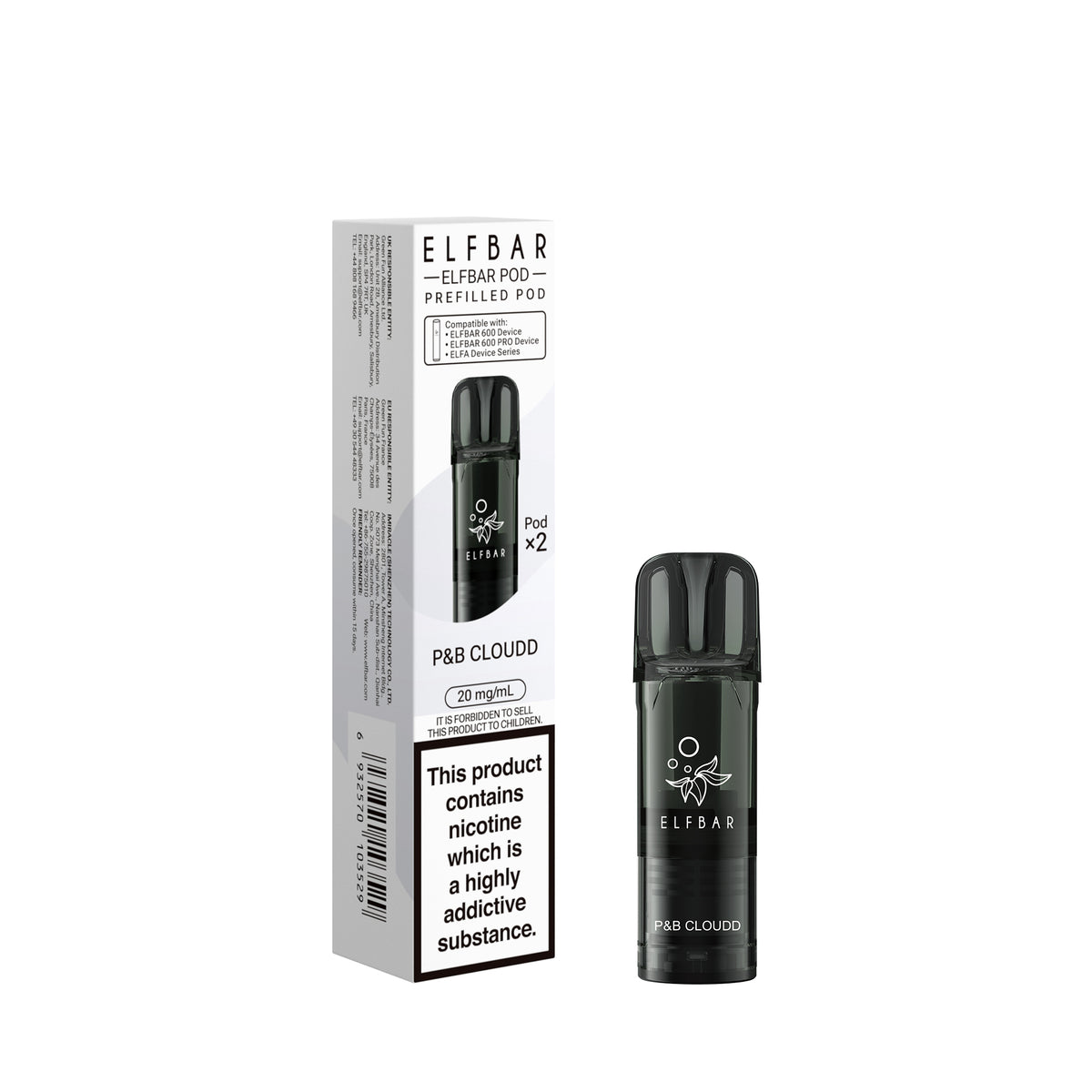 Elf Bar 600 Prefilled Pods (Pack of 2) - Box of 10