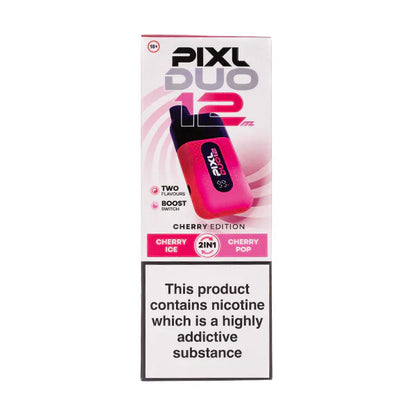 Pixl Duo 12 6k Prefilled Pod Kit - Box of 5 - Disposable Vape Cherry Edition | Wholesale UK