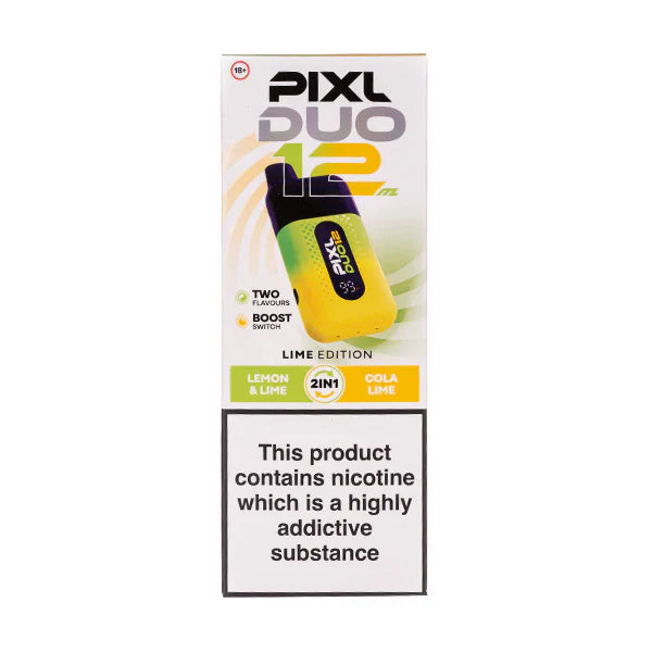 Pixl Duo 12 6k Prefilled Pod Kit - Box of 5 - Disposable Vape Lime Edition | Wholesale UK