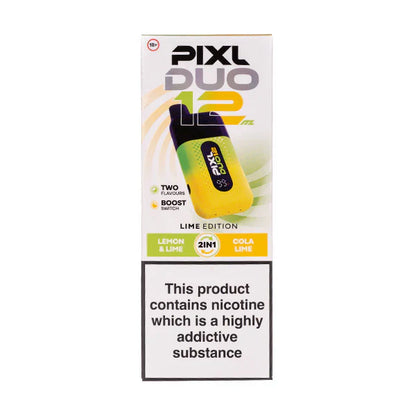 Pixl Duo 12 6k Prefilled Pod Kit - Box of 5 - Disposable Vape Lime Edition | Wholesale UK