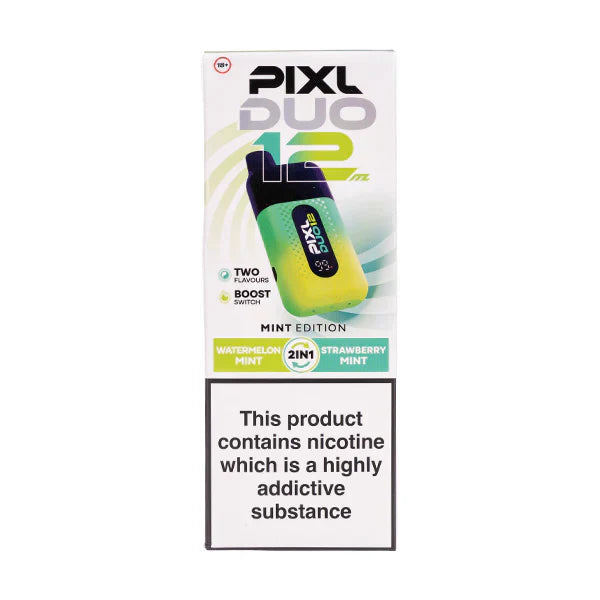 Pixl Duo 12 6k Prefilled Pod Kit - Box of 5 - Disposable Vape Mint Edition | Wholesale UK