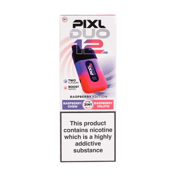 Pixl Duo 12 6k Prefilled Pod Kit - Box of 5 - Disposable Vape Raspberry Edition | Wholesale UK