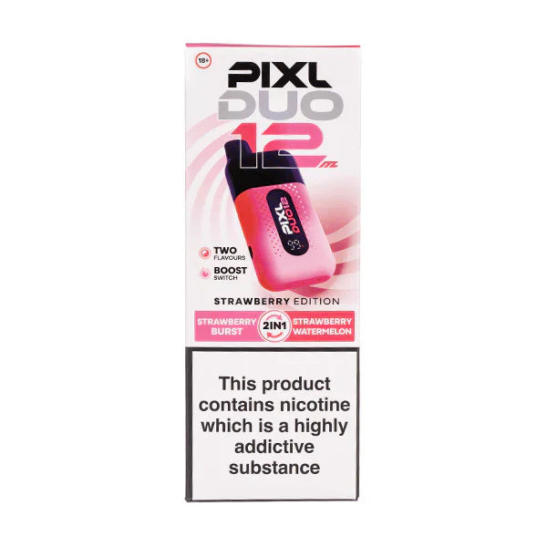 Pixl Duo 12 6k Prefilled Pod Kit - Box of 5 - Disposable Vape Strawberry Edition | Wholesale UK
