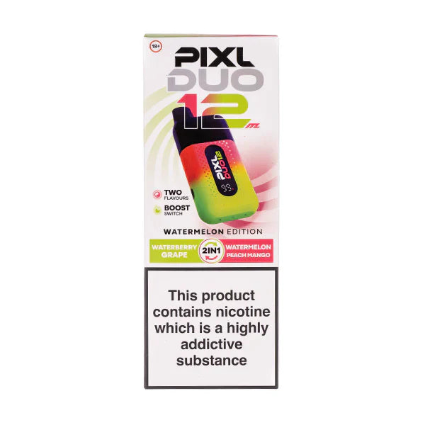 Pixl Duo 12 6k Prefilled Pod Kit - Box of 5 - Disposable Vape Watermelon Edition | Wholesale UK