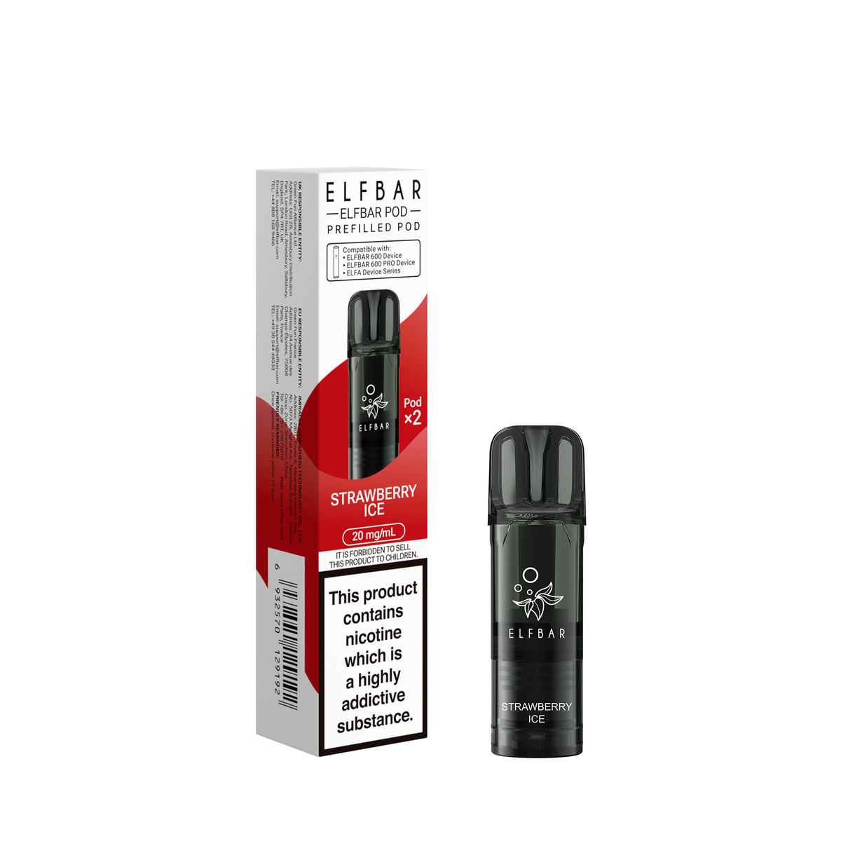 Elf Bar 600 Prefilled Pods (Pack of 2) - Box of 10