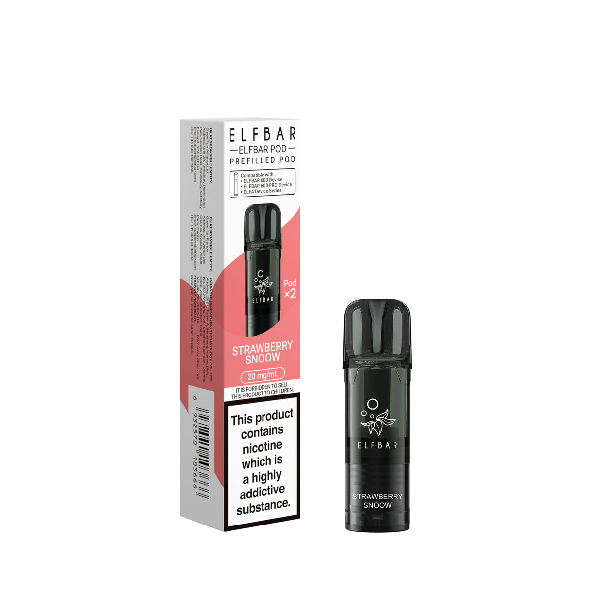 Elf Bar 600 Prefilled Pods (Pack of 2) - Box of 10