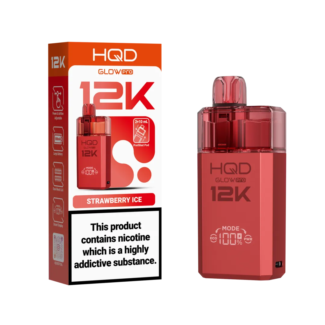 HQD Glow Pro 12k Prefiiled Kit - Box of 5