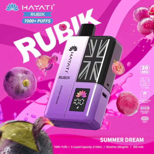 Hayati Rubik 7000+ Puffs Prefilled Kit - Box of 5