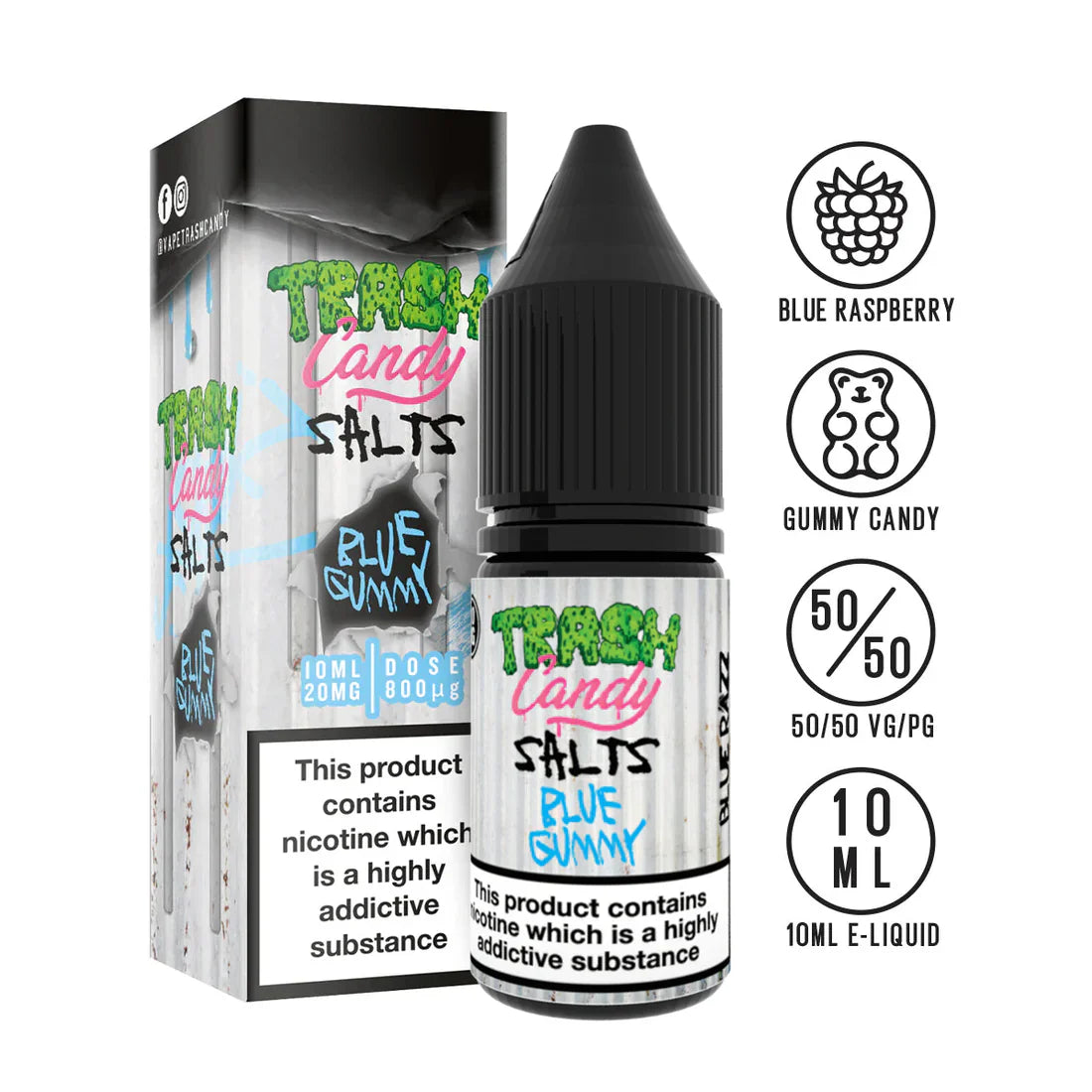 Trash Candy Gummy Nic Salts 10ml - Box of 10