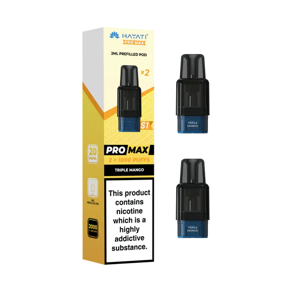 Hayati Pro Max S1 1000+ Prefilled Pods - Box of 10