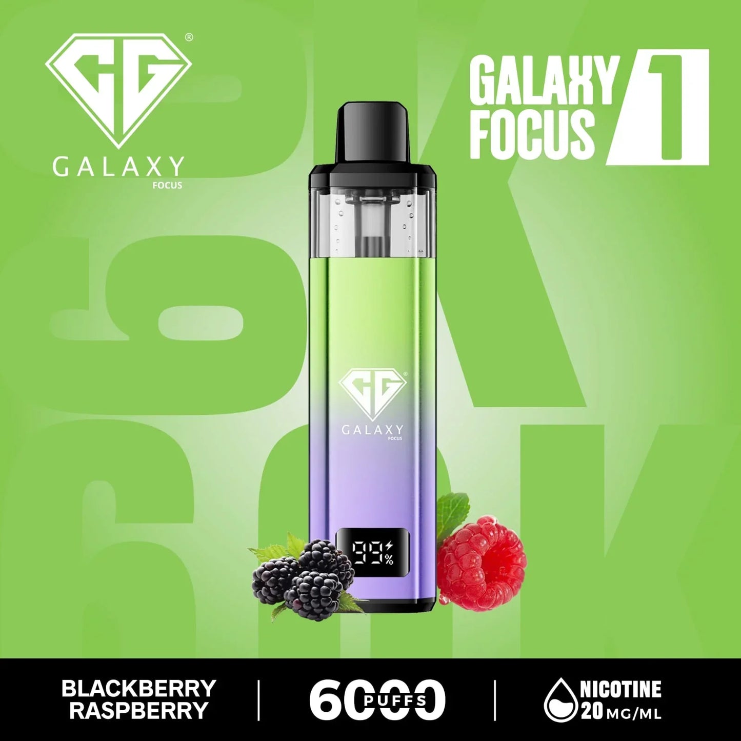 Crystal Galaxy Focus1 6k Puffs Prefilled Pod Kit - Box of 5