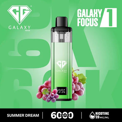 Crystal Galaxy Focus1 6k Puffs Prefilled Pod Kit - Box of 5