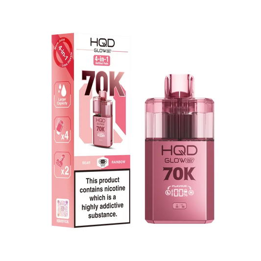 HQD Glow Air 70K Prefilled Pod Kit - Box of 5