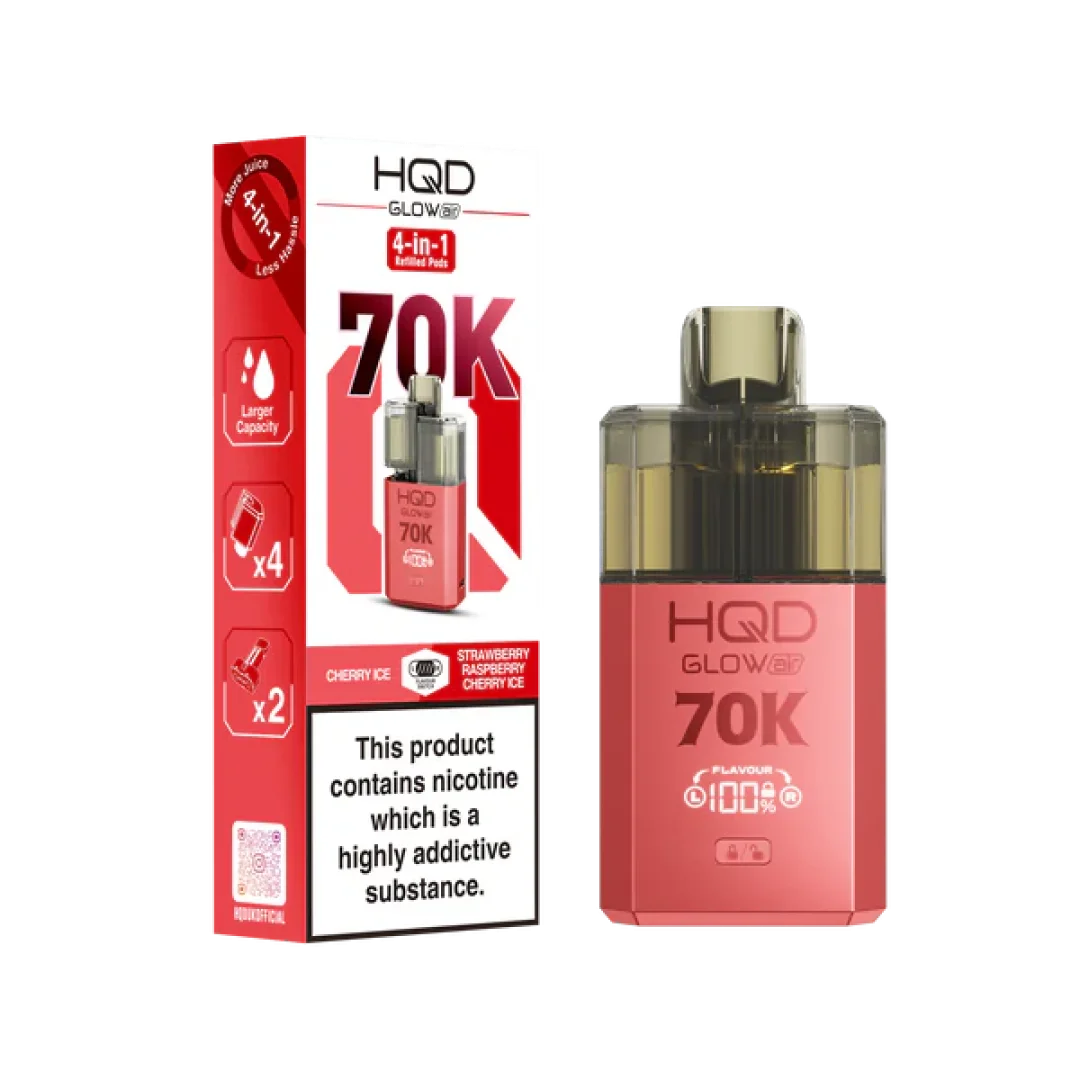 HQD Glow Air 70K Prefilled Pod Kit - Box of 5