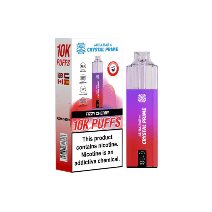 Crystal Prime Aura Bar 10000 Prefilled Pod Kit -Box of 5