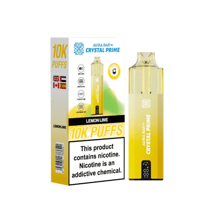 Crystal Prime Aura Bar 10000 Prefilled Pod Kit -Box of 5