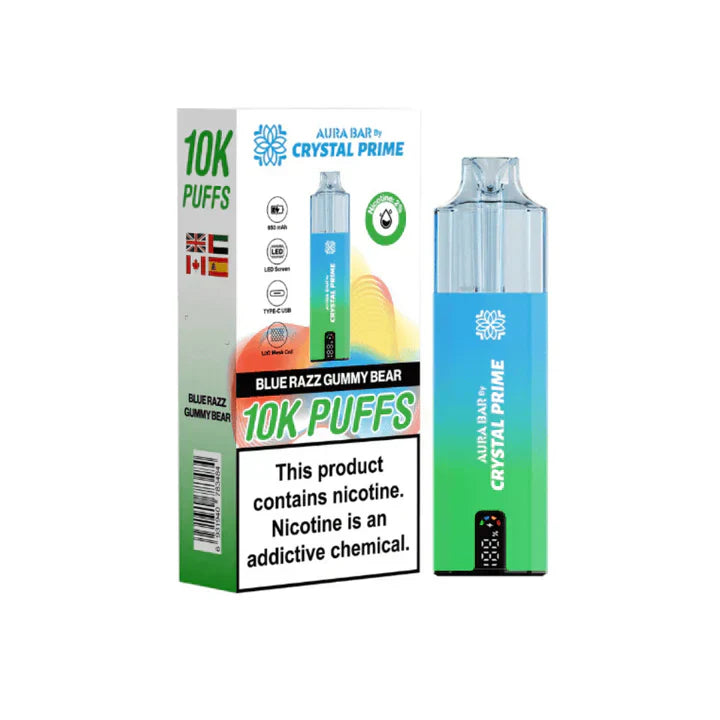 Crystal Prime Aura Bar 10000 Prefilled Pod Kit -Box of 5