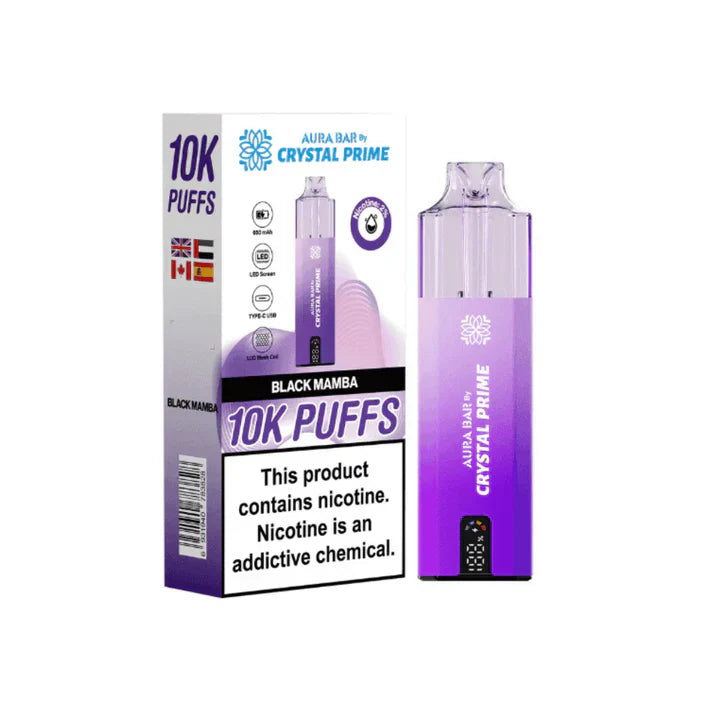 Crystal Prime Aura Bar 10000 Prefilled Pod Kit -Box of 5