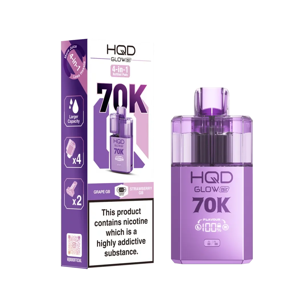 HQD Glow Air 70K Prefilled Pod Kit - Box of 5