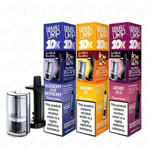 Double Drip 10K Prefilled Pod + Refill Container - Box Of 5