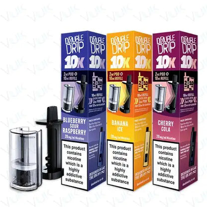 Double Drip 10K Prefilled Pod + Refill Container - Box Of 5