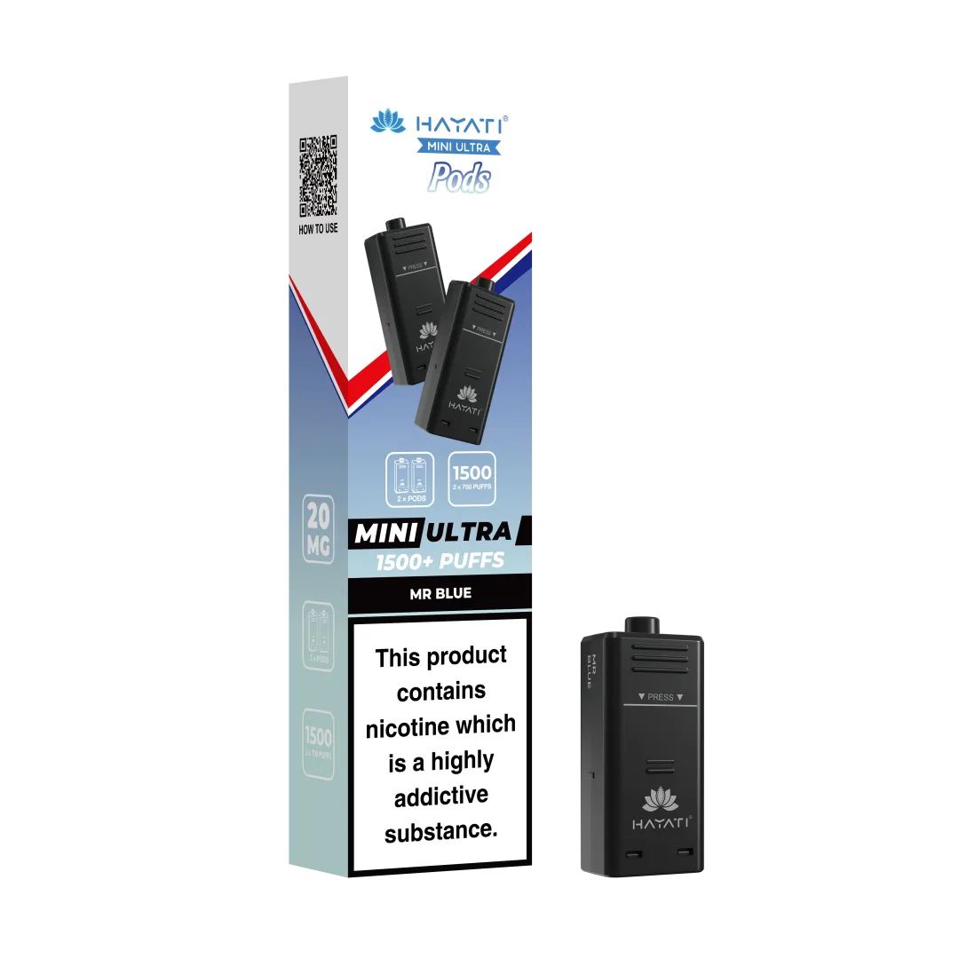 Hayati Mini Ultra 1500 Prefilled Pods (2x750 Puffs) - Box of 5