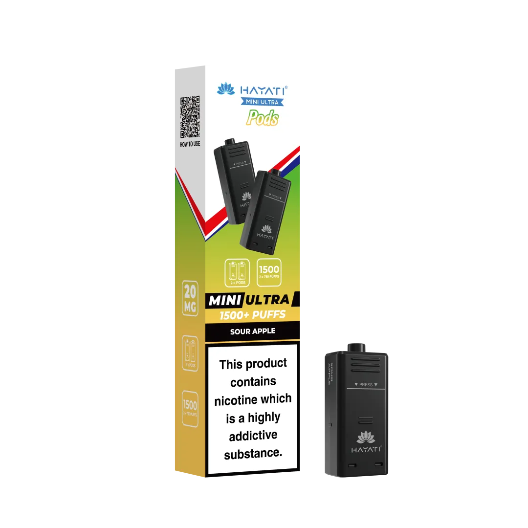Hayati Mini Ultra 1500 Prefilled Pods (2x750 Puffs) - Box of 5