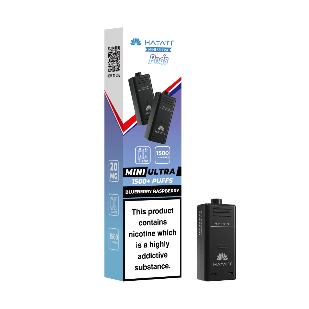 Hayati Mini Ultra 1500 Prefilled Pods (2x750 Puffs) - Box of 5