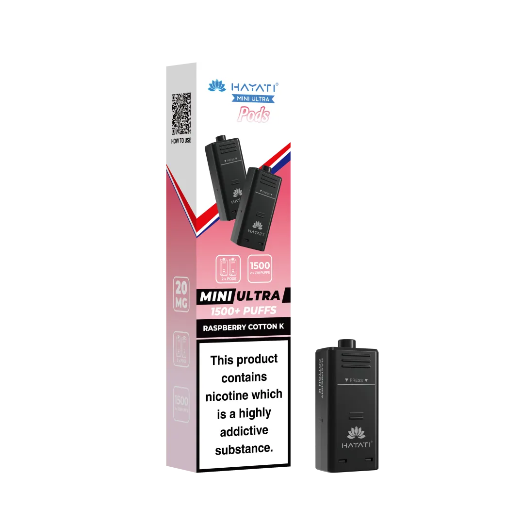 Hayati Mini Ultra 1500 Prefilled Pods (2x750 Puffs) - Box of 5
