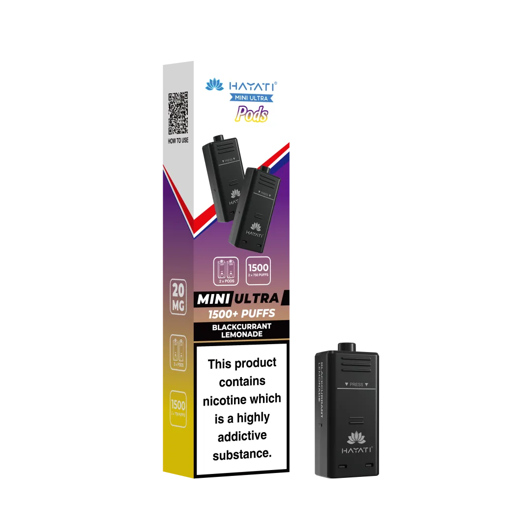Hayati Mini Ultra 1500 Prefilled Pods (2x750 Puffs) - Box of 5